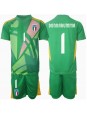 Italien Gianluigi Donnarumma #1 Torwart Auswärts Trikotsatz für Kinder EM 2024 Kurzarm (+ Kurze Hosen)